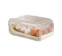 Egg Storage Box - Automatic Steady Rolling Organizer, Two Tier Stackable Design, Transparent Durable PP Construction | For Kitchen Pantry Refrigerator Freezer Home Apartment Restaurant Farmhouse Egg C