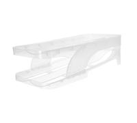Egg Storage Box for Fridge Double Layer Pp Refrigerator Egg Holder | Automatic Rolling Dispenser, Universal Fit, Space-saving Fixed Rack, Organizer Tray for Storage