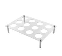 Egg Storage for Countertop Clear Holder Storage Caddy Tray Storage | Acrylic Clear 12-Hole Egg Rack for Home Kitchen Countertop Refrigerator Fridge Cabinet