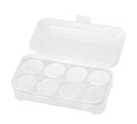 Egg Storage Holder Case Tray Plastic Fridge Freezer Eggs Container Storage Box Organiser Refrigerator Dispenser with Lid Carry Box Picnic Camping Outdoor Egg Carrier Travel Portable 8 Grid Clear 1pc