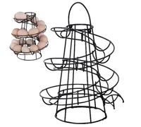 Egg Storage Holder - Spiral Egg Dispenser Holder - Free Standing Wire Eggs Skelter Save Space Arranged In Chronological Order for Kitchen, Restaurant It Can Hold 12-18 Eggs