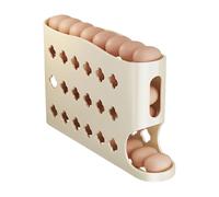 Egg Storage Rack | Easy Access Space Saving Large Capacity Anti-Slip | Refrigerator Egg Holder Container - for Home Office Apartment Kitchen Dining Room Countertop