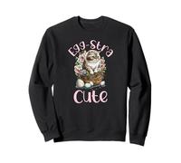 Egg-stra Cute Adorable Persian Cat in Easter Basket Kitty Sweatshirt