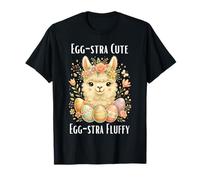 Egg-stra Cute Egg-stra Fluffy Cute Llama Alpaca Easter Eggs T-Shirt