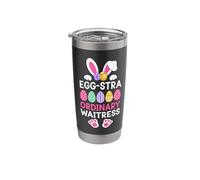 Egg-Stra Ordinary Bunny Eggs Waitress Easter Day Stainless Steel Insulated Tumbler