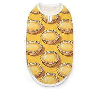 Egg Tart Dim Sum Dog Shirts Sleeveless T-Shirt Pet Tank Top Soft Summer Vests Clothes for Dogs And Cat L