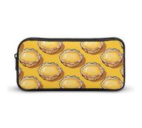 Egg Tart Dim Sum Pencil Case Durable Pen Pouch Organizer Portable Stationery Pen Bag Makeup Bag