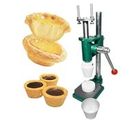 Egg Tart Machine - Manual Pressing Device for Custard Tart Shells with Complete Set of Molds - Commercial Grade Baking Tool for Pie Waffle Shells