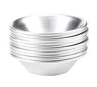 Egg Tart Molds Aluminum Egg Tart Mould Resuable Nonstick Round Mini Pie Tins Tartlets Dessert Baking Molds Puto Molder Bakeware for Mini Cake Cookies 10 Pcs