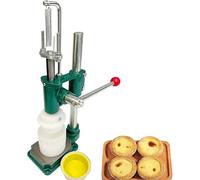 Egg Tart Press Machine with 10 Molds, Manual Custard Tart Shell Tool for Making Egg Tart, Pie, Crepe, Cookies and Cheese Tarts, Hand Press Design