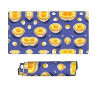 Egg Tart Print Mouse Pad Large Mouse Pad for Desk, Non-Slip Gaming Mousepad 15.8x29.5in