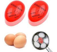 Egg Timer for Boiling Eggs Color Changing Indicator for Medium, Soft & Hard - Perfect Timer That Changes Colors When Done - Egg Thermometer - Kitchen Gadget (Pack of 2)
