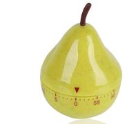 Egg Timer Novelty Mechincal Pear Kitchen Timer 60 Minutes Countdown Alarm Clock Cute Pear Shape Manual Mechanical Rotating Alarm for Baking Kitchen Sports Office