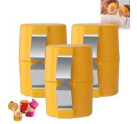 Egg Topper Shell Opener - Stainless Steel Cracker Tool, Handheld Cutter, Portable Separator for Kitchen (3, Yellow)