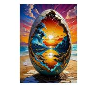 Egg Wave Sunset Jigsaw Puzzle, 1000 Pcs For Adults | 52x38cm Cardboard, Brain Workout, Accurate Cutting, Adult Hobbyists, Stress Reduction