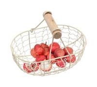 Egg Weigher - Agricultural Chicken Egg Holder, Wire Storage Basket with Wooden Handles, Egg Holder Storage Solution with Egg Handle Art Iron Tray