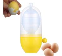 Egg Whisk - ABS Silicone PP 15X6 cm 114G | Golden Yolk Blender, Portable with Drawstring, Kitchen Gadget Tool | Breakfast Preparation Kitchen for the C