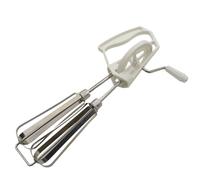 Egg Whisk Beater - Stainless Steel Blender Mixer | Egg Beater with 2 Mixing Heads | Long Lasting Whizzy Whissk | Multifunctional Rotating Mixer Stirrer for Efficient Baking