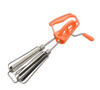 Egg Whisk Beater - Stainless Steel Blender Mixer | Egg Beater with 2 Mixing Heads | Long Lasting Whizzy Whissk | Multifunctional Rotating Mixer Stirrer for Efficient Baking