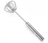 Egg Whisk, Hand Push Whisk Blender, Stainless Steel Egg Beater, Milk Frother, Rotating Push Mixer Stirrer for Whisking, Beating, Stirring