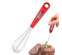 Egg Whisk & Mixer - Manual Kitchen Thermometer, Temperature Sensor for Chocolate Melting in Kitchen | For Baking, Desserts, Sauces and Preparation