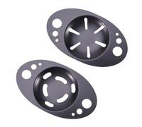 Egg White Separator Set of 2 with Stainless Steel Construction, Six Hole Design for Efficient Egg Yolk Separation and Herb Stripper Feature