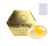 Egg White Soap, Egg White Soap for Face, Egg White Facial Soap Body Collagen Soap, Egg White Bar Soap, Egg Handmade Collagen Essential Oils Soap, Handmade Crystal Egg Facial Soap (1pcs)