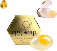 Egg White Soap, Korean Collagen Eggwhite Soap, Handmade Egg White Soap For Face Moisturizing, Egg White Facial Soap, Egg White Soap With Chamomile for All Skin (1 pcs)