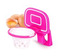 Egg Yolk and White Separator - Basketball Hoop Shape Plastic Egg Separator for Efficient Separation of Egg Whites and Yolks, Kitchen Gadget for Baking and Cooking (Rose Red)