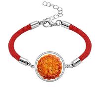 Egg Yolk Moon Cake Mid-Autumn Festival Lucky Red String Bracelet Rope Bracelet Handmade
