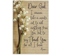 EGGAG Dear God I Wanna Take A Minute Parlor Cafe Decor Poster Wall Art Tin Sign Decor Metal Sign Poster 15X20Cm