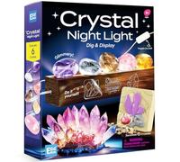 EggBox Gemstone Dig Kit - Dig Up 6 Real Gemstones Age 3+ and Crystals Display with Night Light,DIY Decoration Kit, Science Kits For Kids Age 6-10, Gem Digging Kit, Educational Toys Gift for Girls Boys