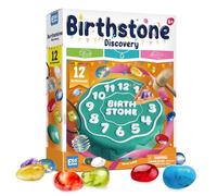 Eggbox Gemstone Dig Kit for Kids - Excavate 12 Real Gemstones, Crystals & Birthstones | Science Kit with DIY Necklace Tools & Learning Guide | Perfect STEM Gift for 6-10 Year Old Boys & Girls