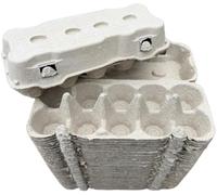 Eggcellent Cartons - 10 egg holder boxes recyclable coloured carton for medium to large eggs (Grey, 100 Egg boxes)