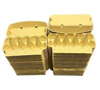 Eggcellent Cartons - 10 egg holder boxes recyclable coloured carton for medium to large eggs (yellow, 48 Egg boxes)