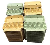 Eggcellent Cartons - 10 egg holder boxes recyclable coloured carton for medium to large eggs (Yellow and Green Mix, 100 Egg boxes)