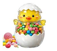 EggChick Treat Jars Set - Whimsical Style Storage Container, Transparent Glass Snack Container, Decorative Cute Cookie Jars, Seasonal Table Decoration Jar for Food, Charm