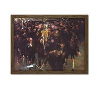 Egger-Lienz Das Kreuz Cross Austrian Festival Painting Large Framed Art Print Poster Wall Decor 18x24 in