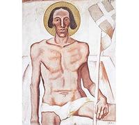 Egger-Lienz The Risen One Christ Religious Painting Art Print Canvas Premium Wall Decor Poster Mural