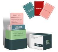 eggigi 150 Life Story Interview Kit Cards, Life Story Interview Kit, Card Games, Learn About Family Games for Parents and Grandparents.