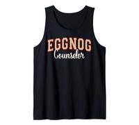 Eggnog Counselor Christmas Varsity Letters Tank Top