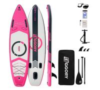 EGGORY Inflatable Stand Up Paddle Board Black Pink Circle 3350*860*150mm 1pc