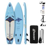 EGGORY Inflatable Stand Up Paddle Board Ray Blue 3350*840*150mm 1pc