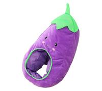 Eggplant Costume, Adult Fruit Cosplay Outfit, Plush Headgear Hat, Soft Comfortable Fit, Fun Party Accessory for Easter, Comic-Con, Cosplay, Christmas, Event Use, 18.11x9.84 inches