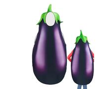 Eggplant Costume Clothing - Unique Vegetable, Halloween Outfit, Eye-Catching, Prop Apparel For Theatrical Skits | Hilarious Purple Dress Up Suit For Birthday Stage Performance Comedy Shows