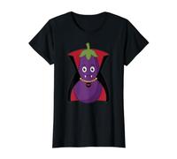 Eggplant Dracula Funny Halloween Vampire Veggie Value Graphic T-Shirt
