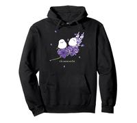 Eggplant | Lavender | Origami | Japan | Hokkaido | White Birds Pullover Hoodie