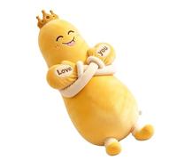Eggplant Plush Cushions With Arms Mango Aubergine Long Body Cushion | Cuddly Toys for Men Teens Students Home Bedroom Apartment Sofa Yellow