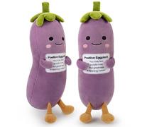 Eggplant Plush Toy Stuffed Eggplant Plush Pillow Positive Emotion Support Plant Doll Hugging Pillow Cucumber Cuddly Toy for Girls Boys Cute Decor Funny Encouraging Present for Birthday Christmas