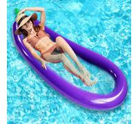 Eggplant pool floats,Adult swimming pool inflatable,Gggplant mesh bottom pool float, Great for chilling in the pool and have held up with kids crawling on them,250x110cm.